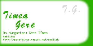 timea gere business card